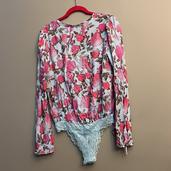 Free People Everything's Rosy Bodysuit in Icy Combo - Picture 8 of 13